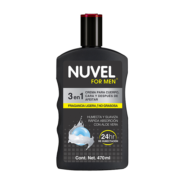 Crema Humectante Nuvel For Men 470 ml